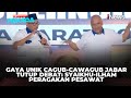 Unik! Tutup Debat Pilgub Jabar: Syaikhu-Ilham Peragakan Pesawat Terbang, Jeje-Ronal Jingkrakan