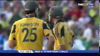 Pakistan vs Australia 2nd T20 2010  last 3 overs (Thrilling Finish)
