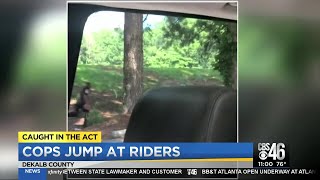 Cops chase, lunge at ATV riders in city streets