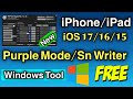 iPhone/iPad iOS 17/16/15 Enter Purple Mode For Write SN | Latest MagicCFG Windows tool |