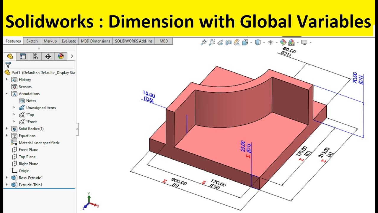Solidworks Tips 62 Dimension Using Global Variables Youtube Solidworks Tips 62 Dimension Using Global Variables Youtube