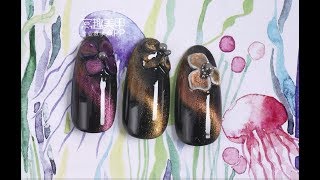 【Watch nail#1007】Personality Special Carved Flowers with Cat’s Eye Texture【窝趣美甲推荐-1007期】猫眼质感个性光感雕花款