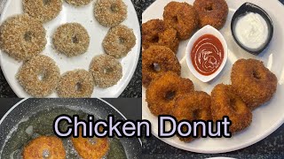 Crispy Chicken Donuts recipe in Tamil / How to make chicken Donut/#eveningsnacks #chicken #donuts