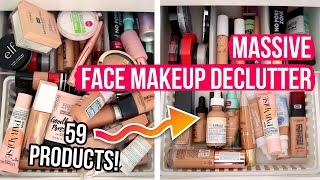 ONLY Keeping What I LOVE!! Massive FACE Makeup Declutter 2021