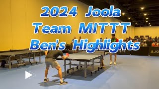 2024 Joola Teams Ben's Highlights. Team MITTT. North American Teams Championships