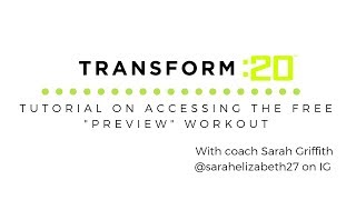 Transform 20 Preview Workout