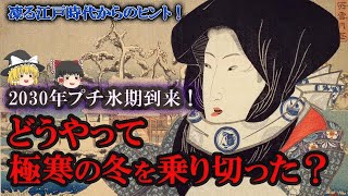 【ゆっくり解説】極寒の江戸時代からの防寒のヒント！　2030年にミニ氷期到来！　どうやって極寒の冬を乗り切ったか？