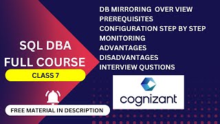 MIRRORING SQL SERVER DATABASE(SQL SERVER DATABASE FULL COURSE )