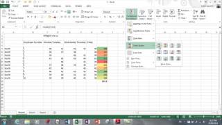 MS Excel 2013- Conditional formatting & Sparklines