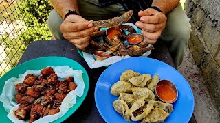 Bhaderwahi Fry NEERU MACCHLI | Neeru Nadi Ki Fry Neeru Fish | Chicken Momo Aur Fry Chicken