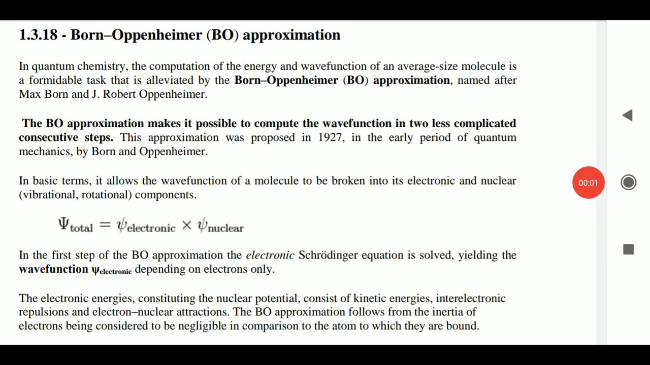 Born–Oppenheimer Approximation I Spectroscopy IS8 - YouTube