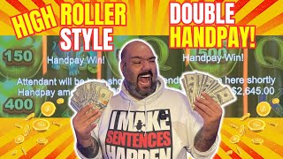 HIGH ROLLER STYLE LEGENDARY BACK TO BACK JACKPOT HANDPAYS!! with VegasLowRoller