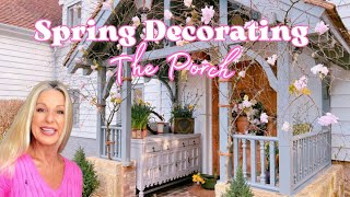 SPRING PORCH DECOR ~ RUSTIC FARMHOUSE STYLE || Spring Decorate with me 2023
