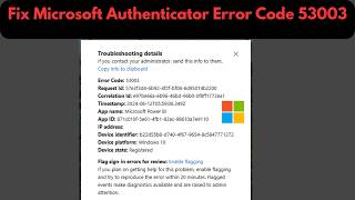 Fix Microsoft Authenticator Error Code 53003 Microsoft Login Blocked Conditional Access Policy