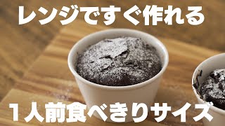 【低糖質】レンジで1分30秒！作ってすぐ食べられる低糖質ガトーショコラ