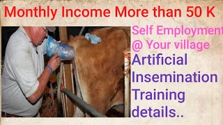 Artificial insemination Training and Income Details.... Self Employment.....