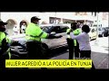 policías le reclamaron por no usar tapabocas y respondió a carterazos