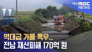 역대급 가을 폭우.. 전남 재산피해 170억 원 (240925수/뉴스데스크)