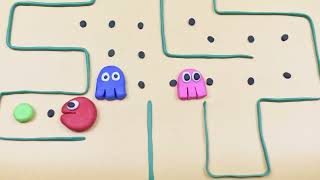 Pac-man clay stopmotion pacman attack clay monster adventure game