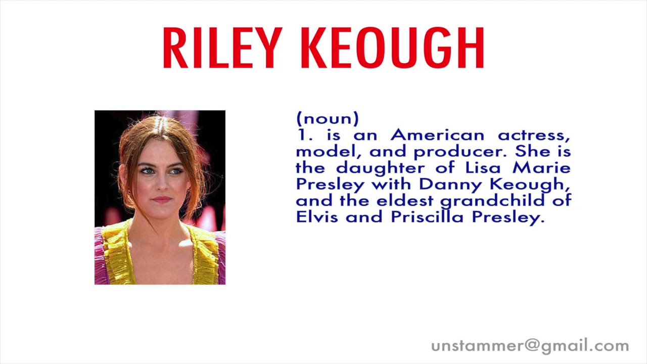 How To Pronounce Riley Keough Youtube