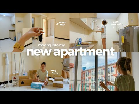 empty condo tour in moving vlog, things I bought for my new apartment, living alone in Manila