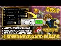 +1 Speed Keyboard Escape Scripts - NO KEY | UNLOCK GAMEPASS | Working Auto Win | Auto Everything