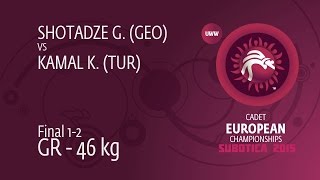 GOLD GR - 46 kg: K. KAMAL (TUR) df. G. SHOTADZE (GEO) by TF, 10-1