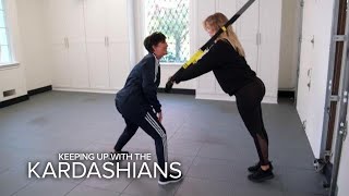 KUWTK | Kris Jenner Interferes With Pregnant Khloé's Workout | E!