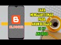 Tutorial cara mengganti email di akun blogger