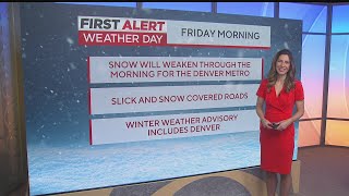 Snow comes to an end Friday morning with a weekend warmup in store