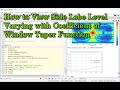 How to View Side Lobe Level Varying with Coefficient of Window Taper Function