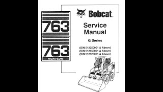 Bobcat 763 - 763 Highflow G series - Workshop Manuals