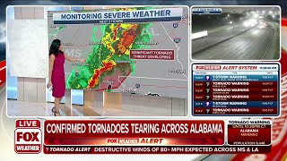 Confirmed Tornadoes Tearing Across AL