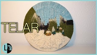 TELAR DECORATIVO PAISAJE NEVADO. TAPIZ CIRCULAR Paso a paso. Weaving Wallhanging LANA WOLLE