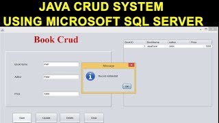 Java Crud Systen using Microsoft Sqlserver