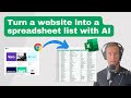 Scrape Datasets from Websites with AI and Excel