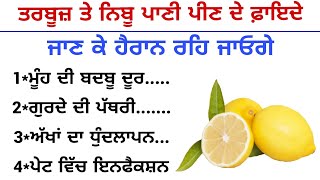 ਤਰਬੂਜ਼ ਤੇ ਨਿਬੂ ਪਾਣੀ ਪੀਣ ਦੇ ਫ਼ਾਇਦੇ ਜਾਣ ਕੇ ਹੈਰਾਨ ਰਹਿ ਜਾਓਗੇ Bestlines|quotes in Punjabi|Moral Video