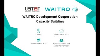 WAITRO webinar: Development Cooperation Capacity Building