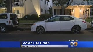Stolen Car Chase Ends With Crash In Beverly Grove