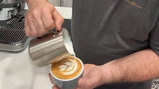 Making a latte with the Breville Touch Impress