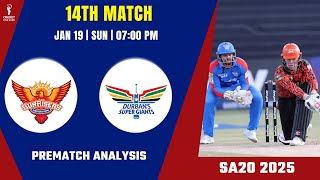 SA20 2025: Sunrisers Eastern Cape vs Durban Super Giants 14th Match PREDICTION | Who Will Win?