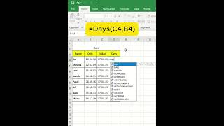 How to Calculate Days Between Two Dates in Excel Telugu #excelshortcuts #exceltricks #exceltips