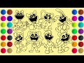 Draw and Coloring All Smiling Critters from Poppy Playtime Chapter 3 with Sand Painting