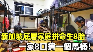 新加坡真實的底層家庭，交不起電費也要拼著生8胎，一家8口擠一個馬桶！｜明星觀察員