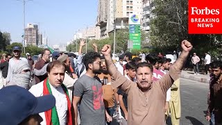 WATCH: Protests Break Out Across Pakistan Over Arrest Of Former Prime Minister Imran Khan