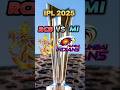 RCB Vs MI ipl 2025 Comparison #ipl #rcbvsmi #ipl2025 #shorts #trending