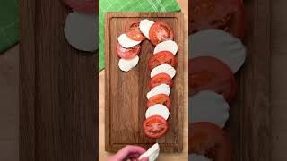 How to Make a Candy Cane Caprese Board #shorts