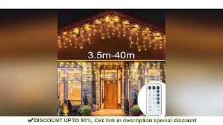 Icicle String Lights LED Fairy Lights Christmas Garland For New Year Party Wedding Garden Terrace Ch