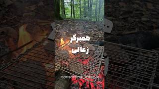 همبرگر زغالی