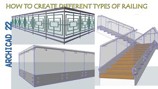 How to create different types of railing... #GRAPHISOFT  #archicad #railing